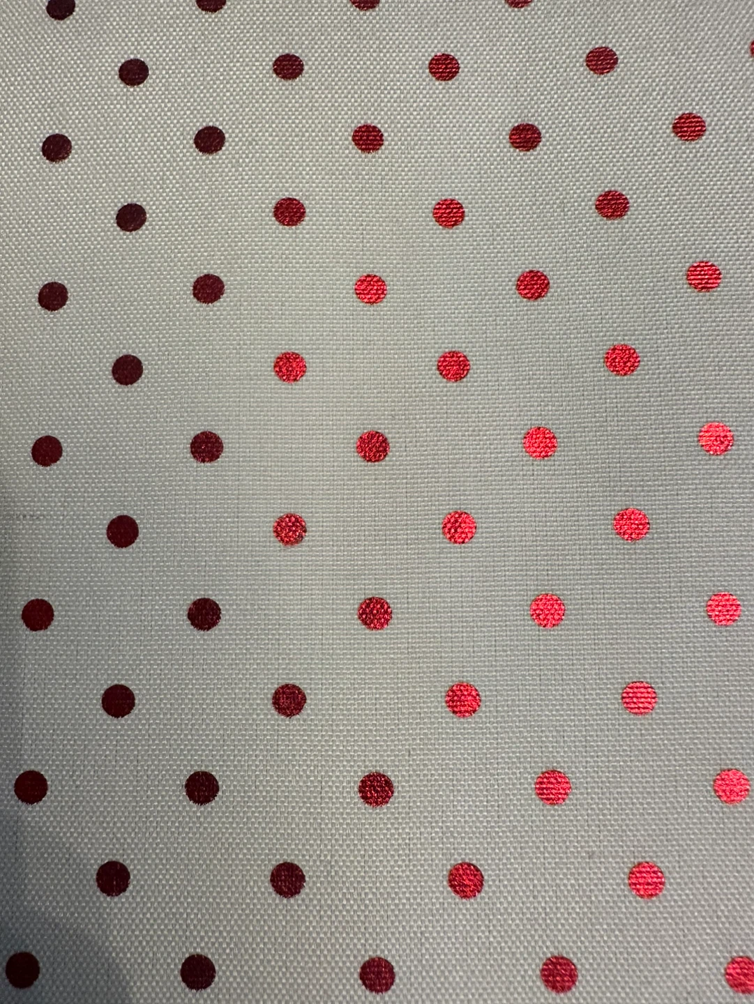 Package of 6 White  Placemat with Red Polkadots - photo 2