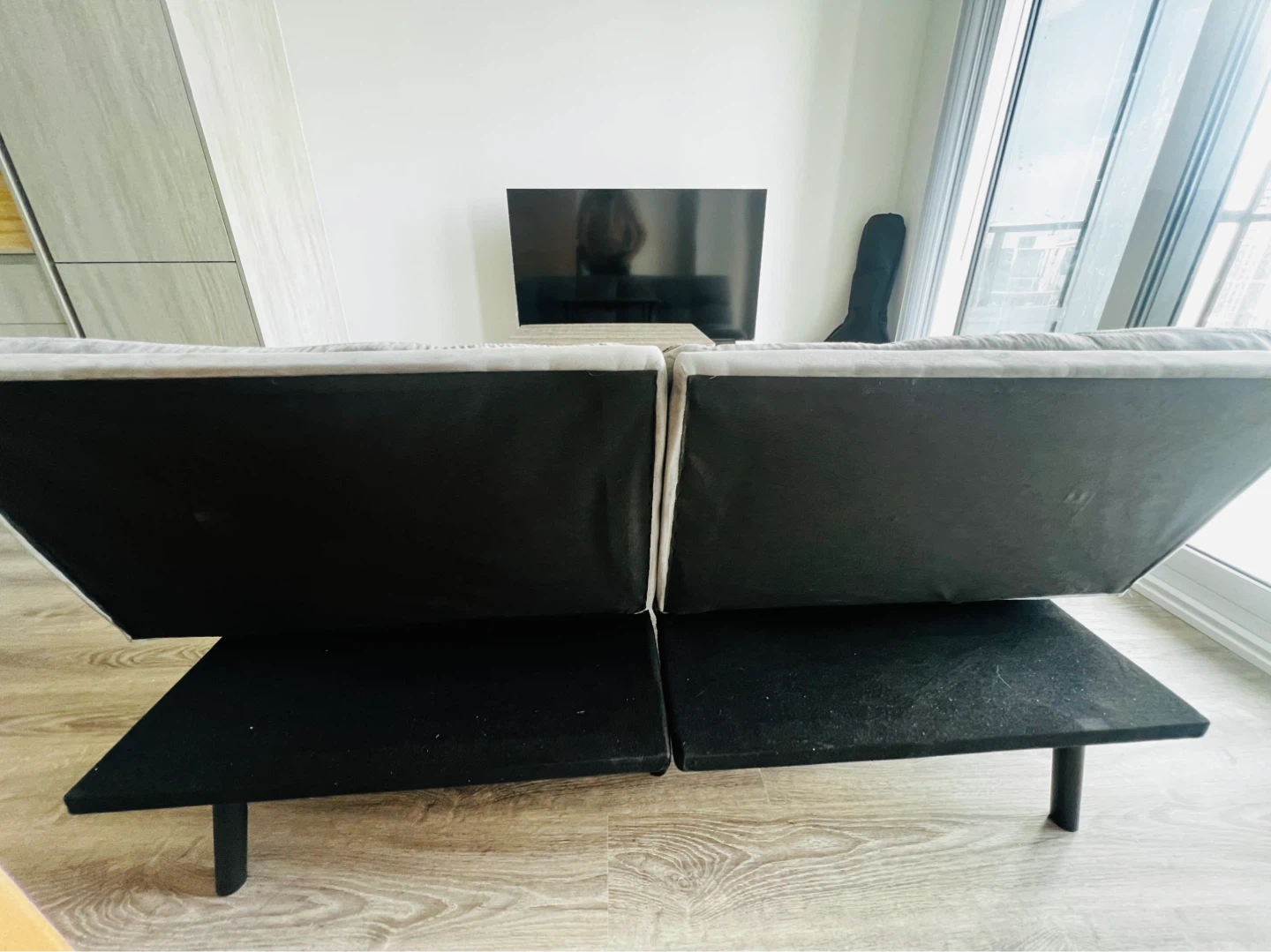 Mainstays Grey Futon Sofa Bed - photo 2