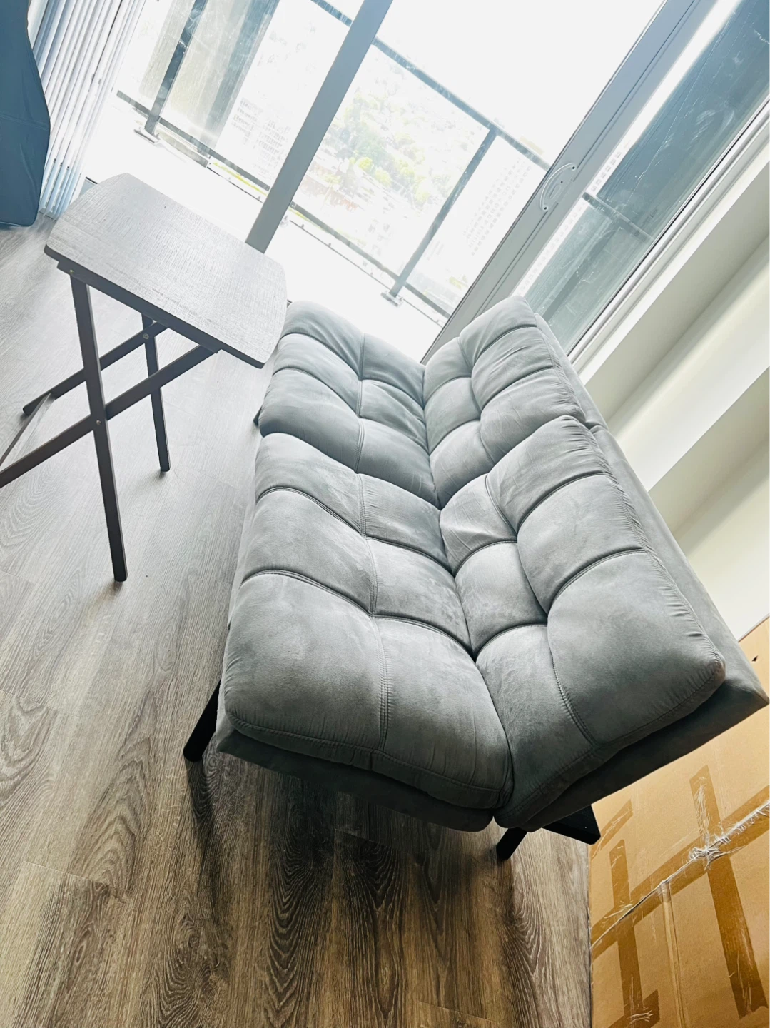 Mainstays Grey Futon Sofa Bed - photo 3