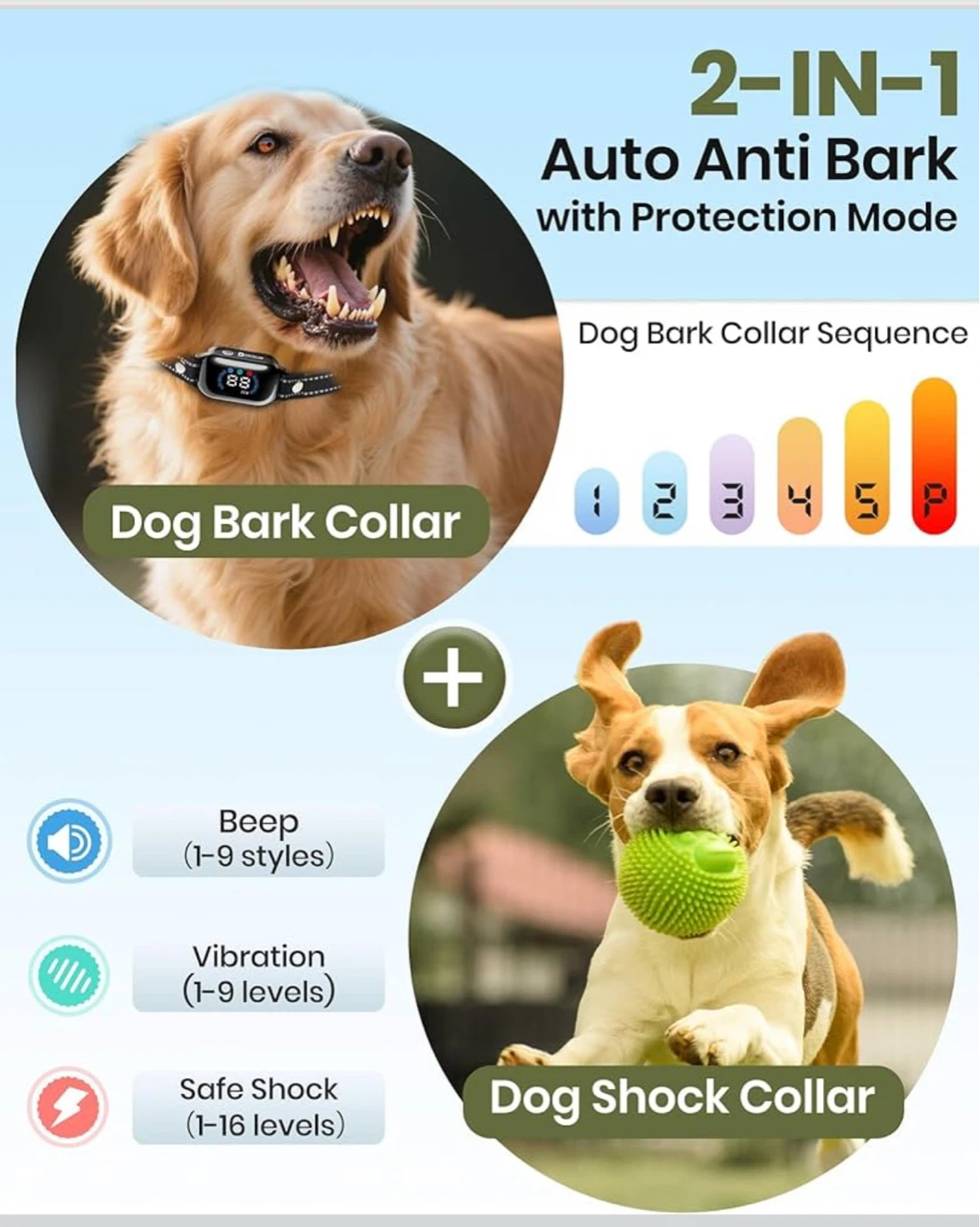 New in Box 2-in-1 Shock Collar & Bark Collar - photo 3