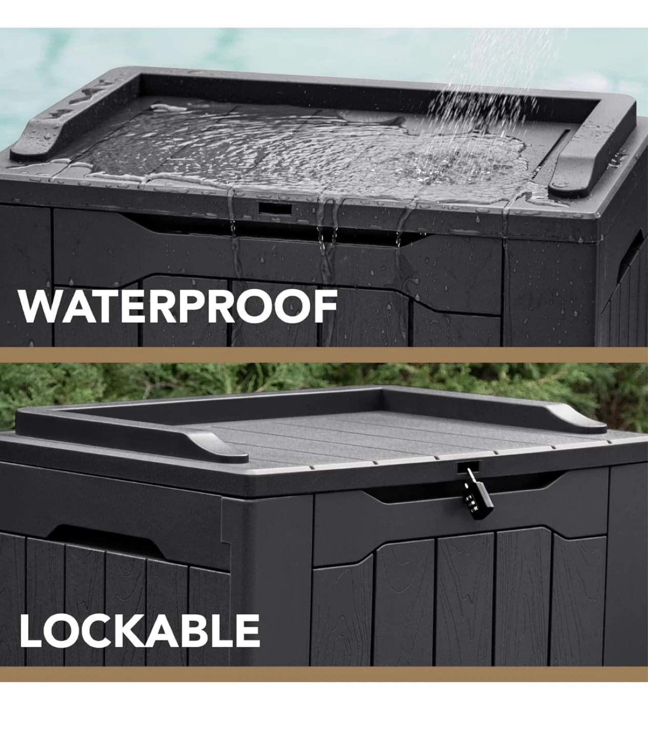 Black Outdoor Storage Box - photo 4