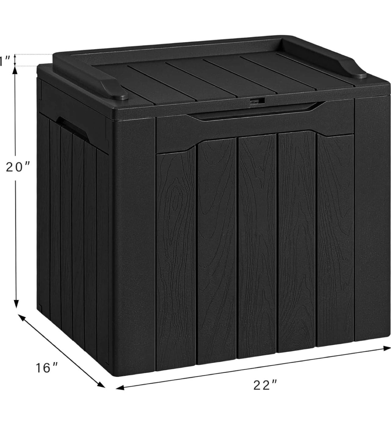 Black Outdoor Storage Box - photo 3