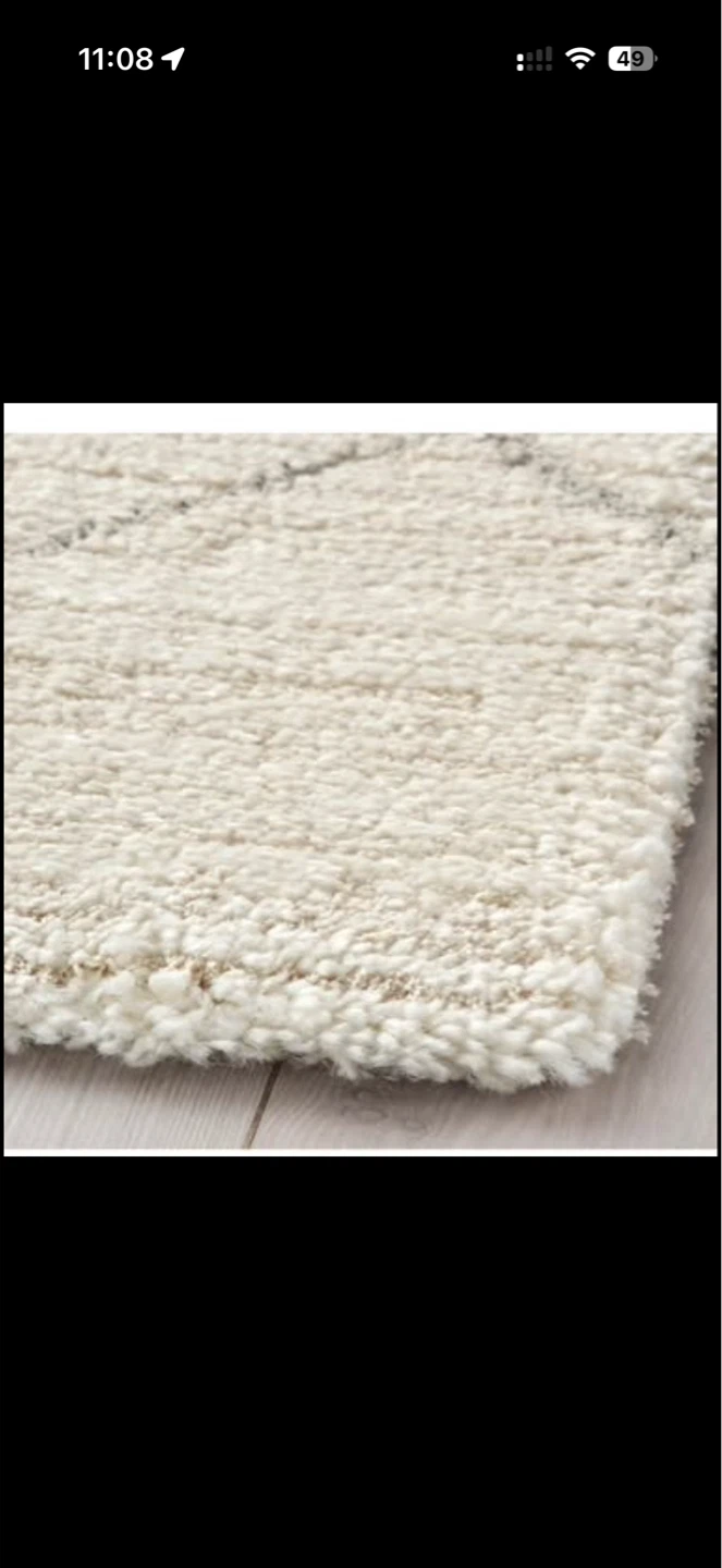 Cream and Grey Diamond Pattern Rug - photo 2