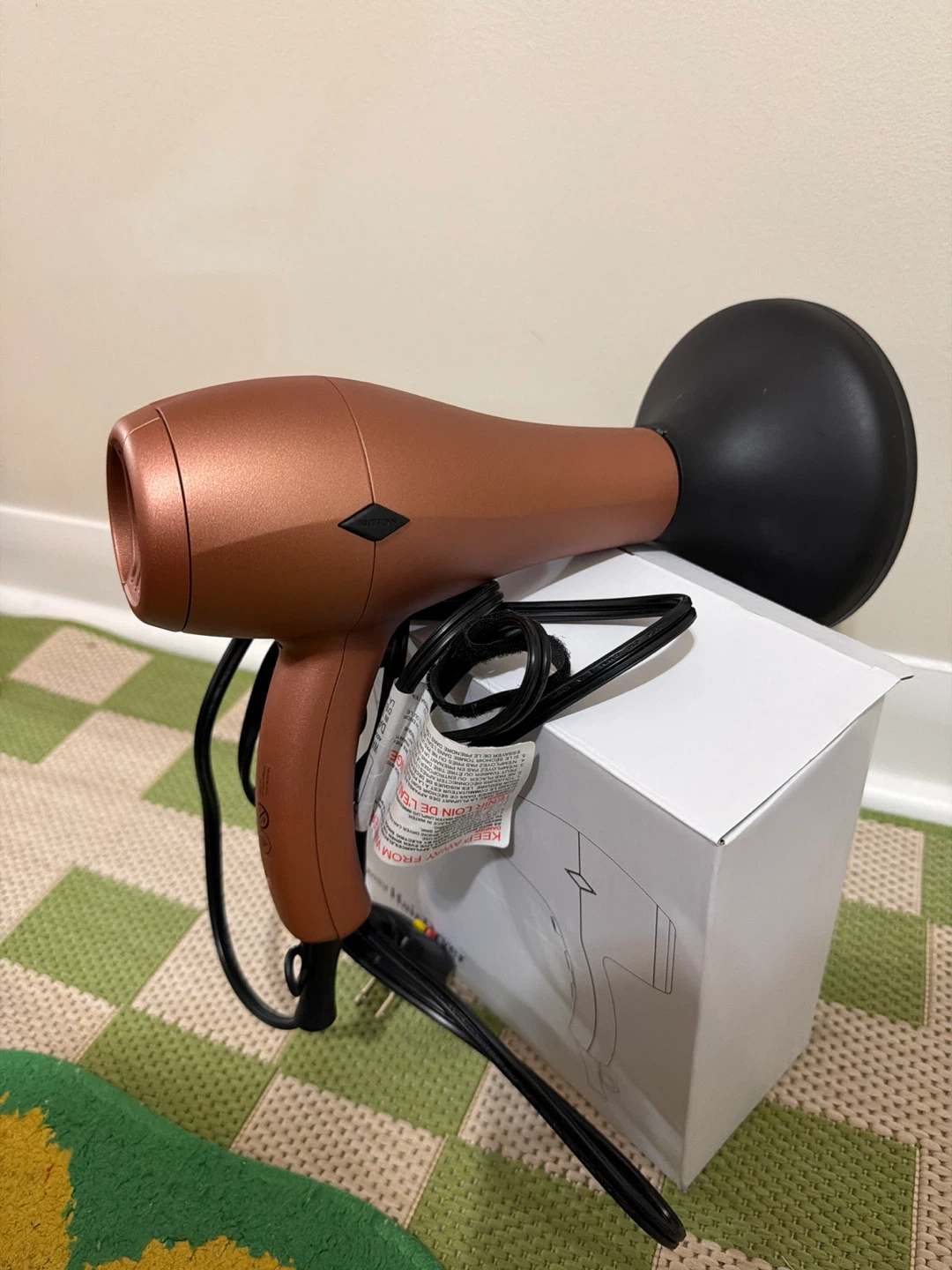 Rose Gold Hair Dryer with Diffuser