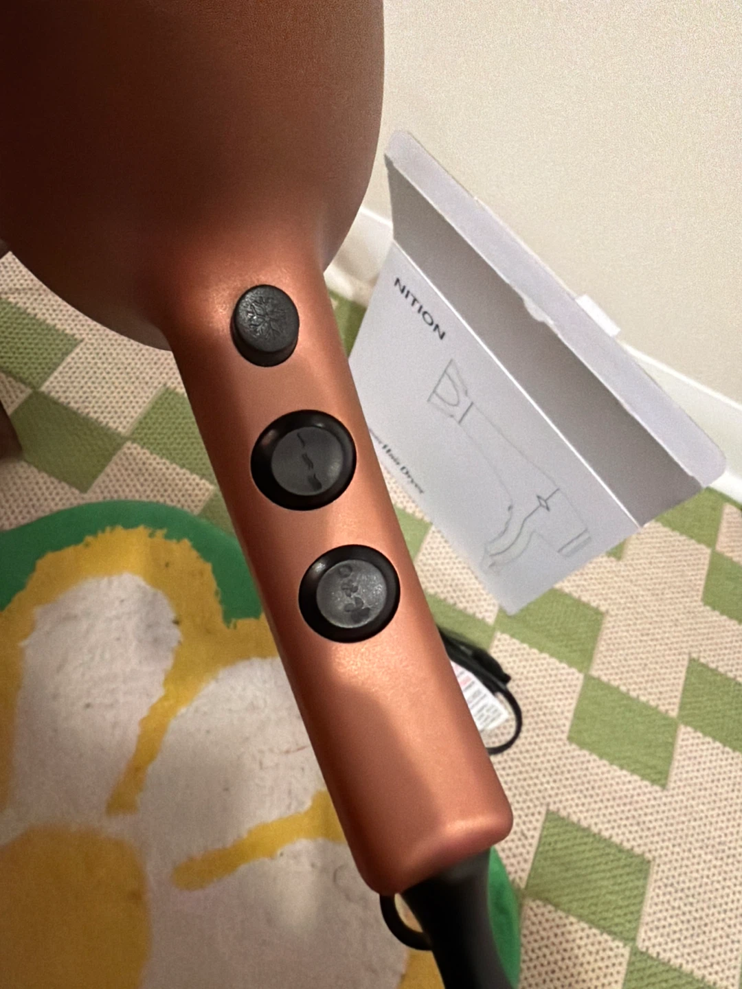Rose Gold Hair Dryer with Diffuser - photo 3