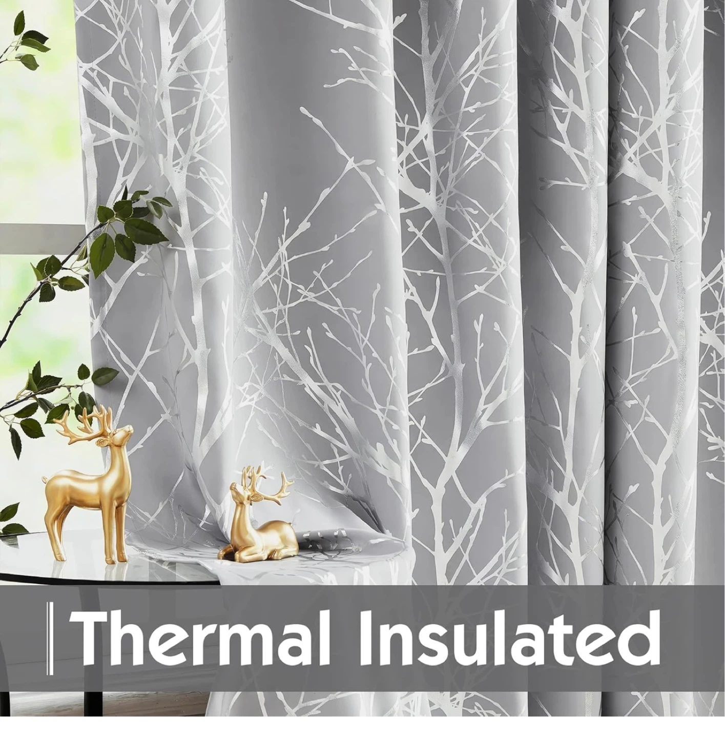 Brand new Grey Silver  Curtains - 50W x 63L Inch - photo 5
