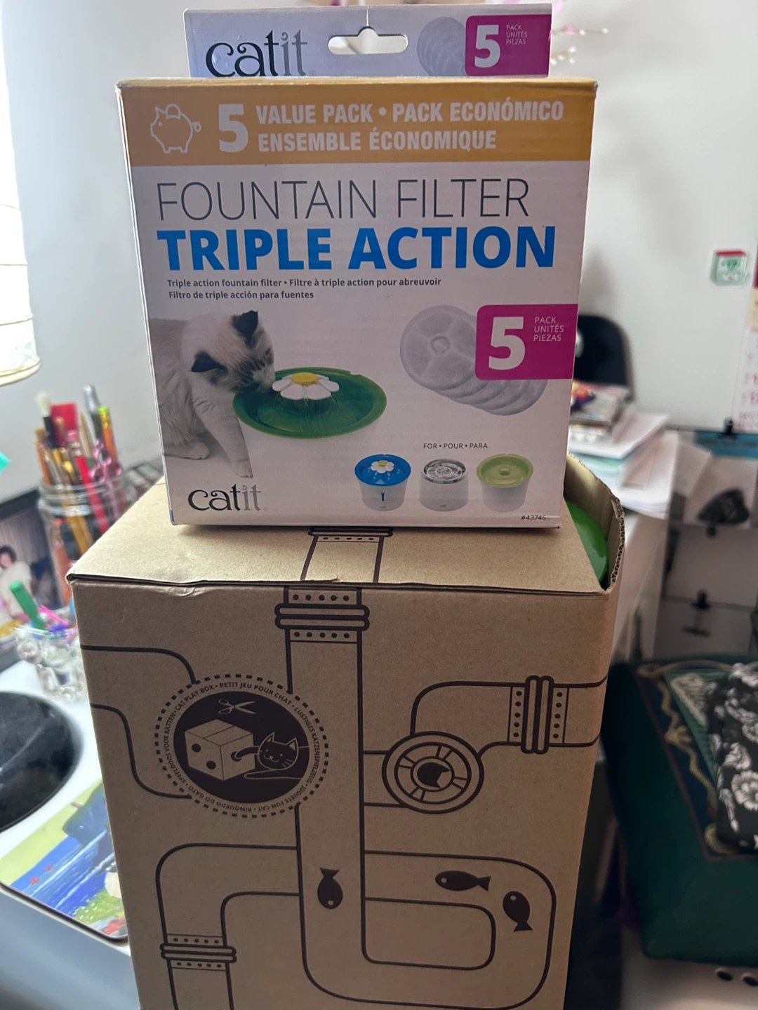 Cat Water Fountain: Catit Senses 2.0 Flower Fountain (+ Filters) - photo 2