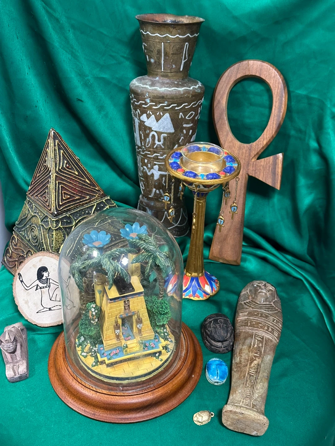 Collection of Egyptian Themed Decorative Items