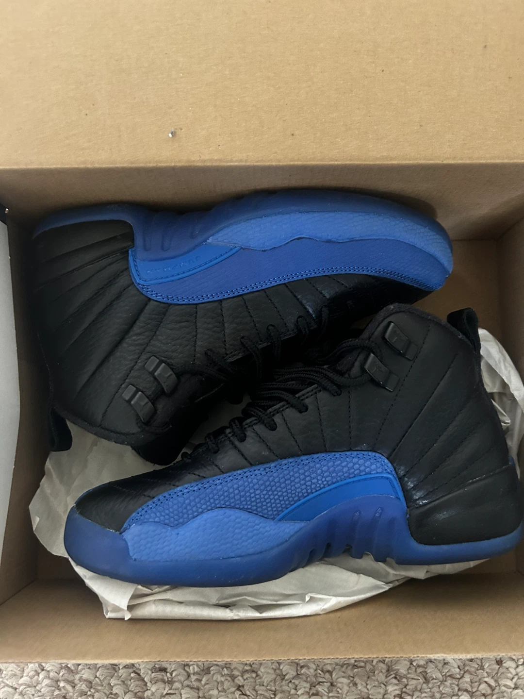 Air Jordan 12 Retro GS 'Black Royal' Kids Shoes