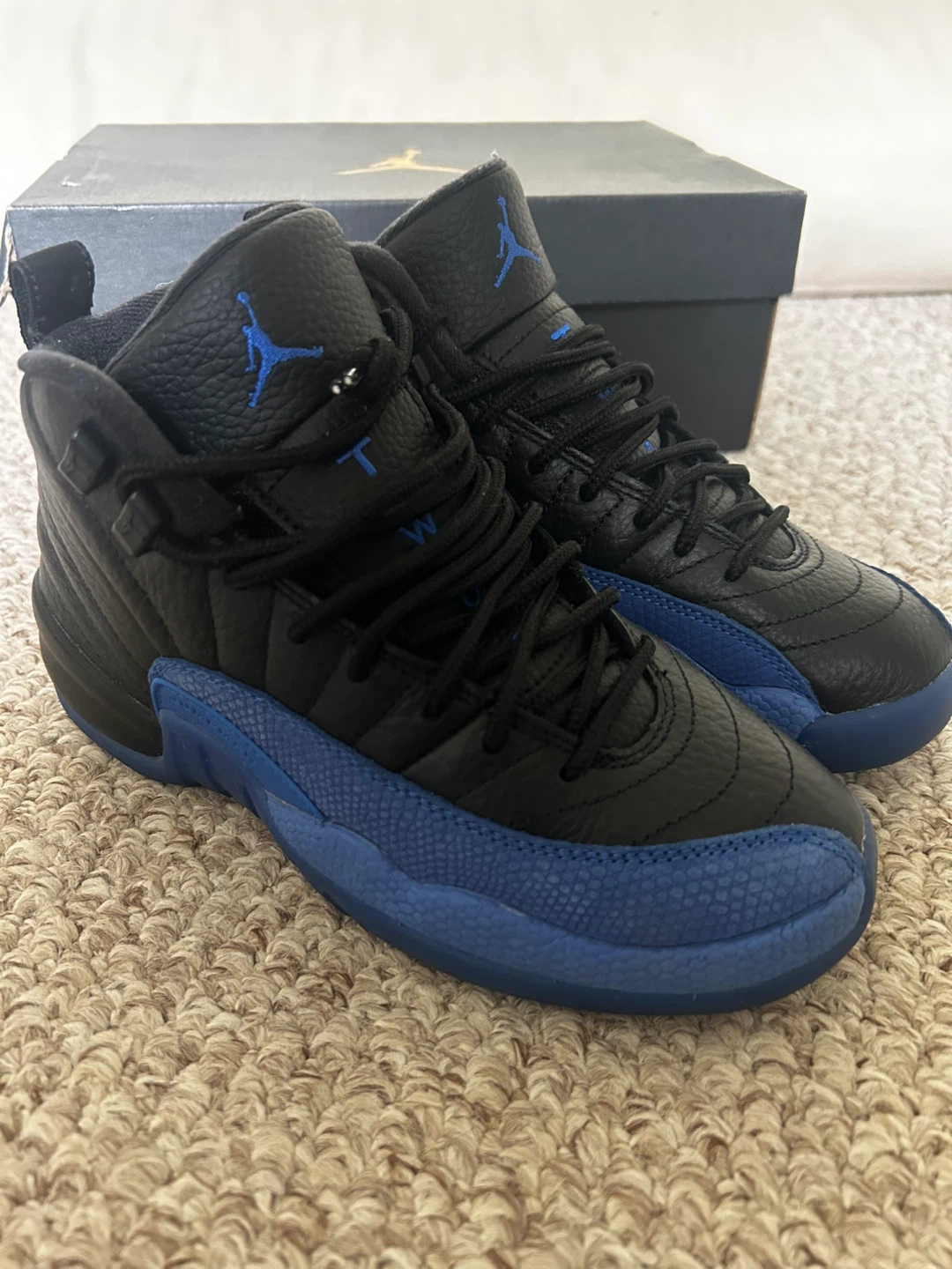 Air Jordan 12 Retro GS 'Black Royal' Kids Shoes - photo 2
