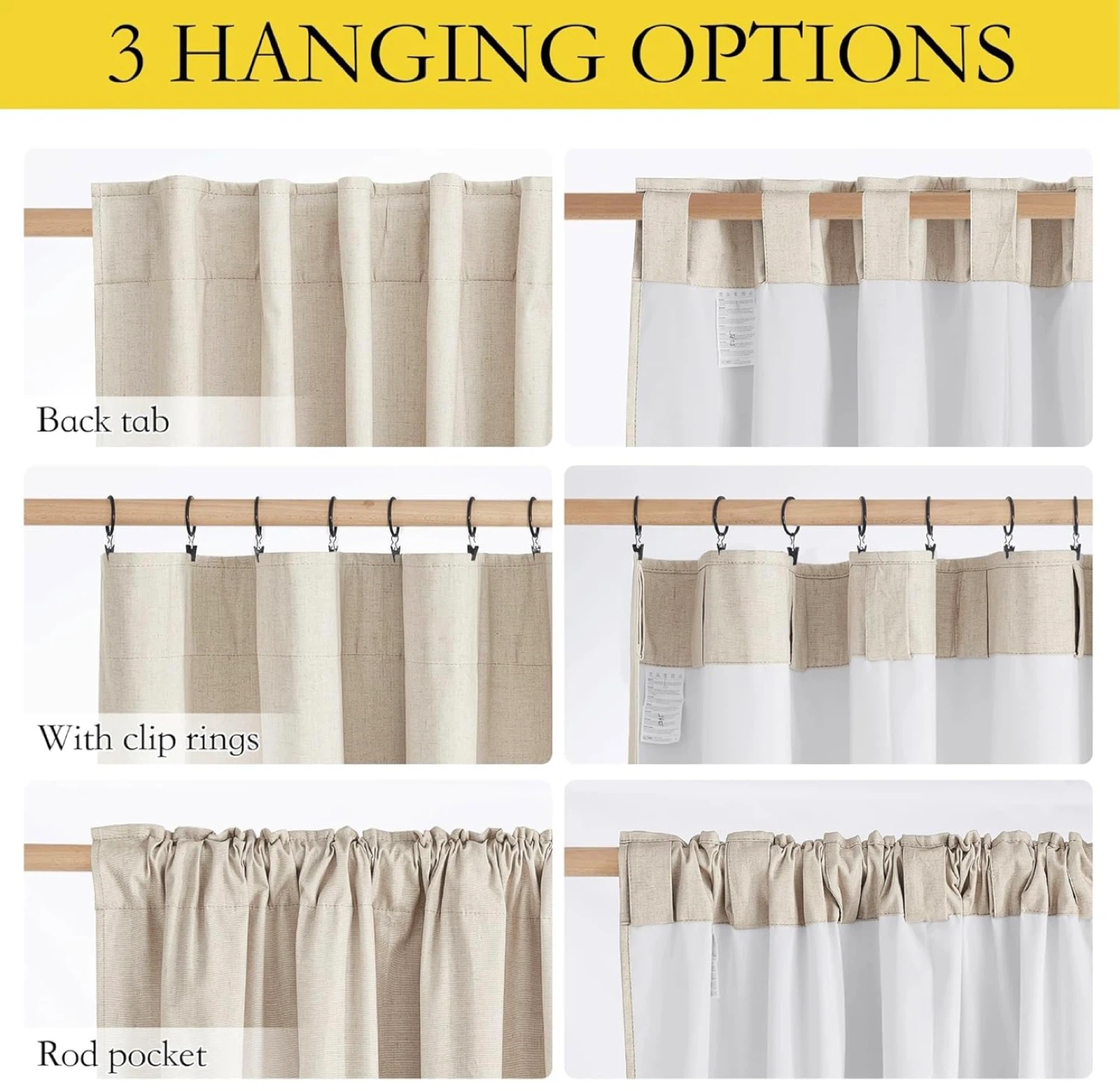 Brand new NICETOWN Natural Blackout Curtains -2 Panels) - photo 3