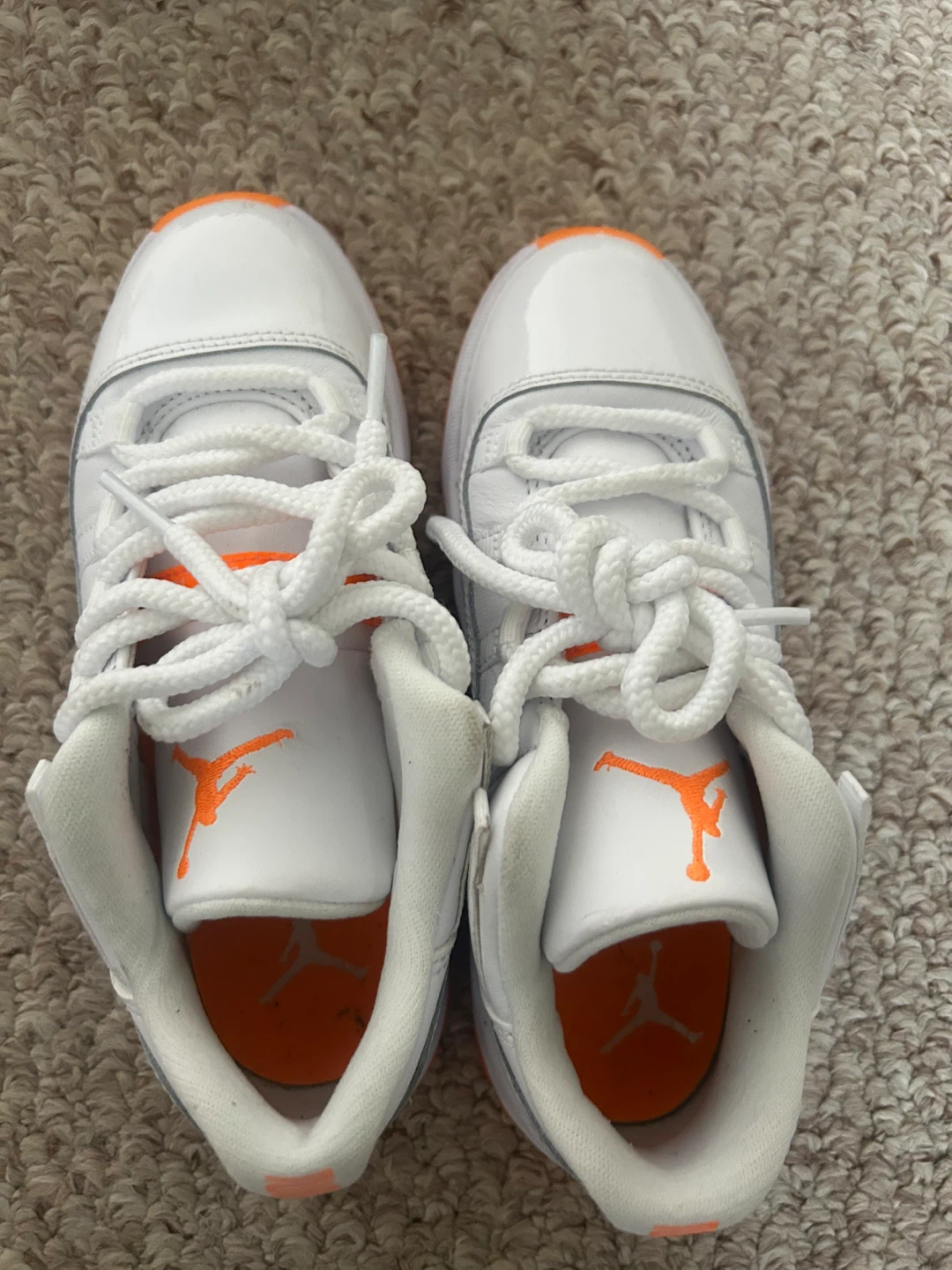 Jordan 11 Retro Low (PS) White Bright Citrus Toddler Shoes - photo 3