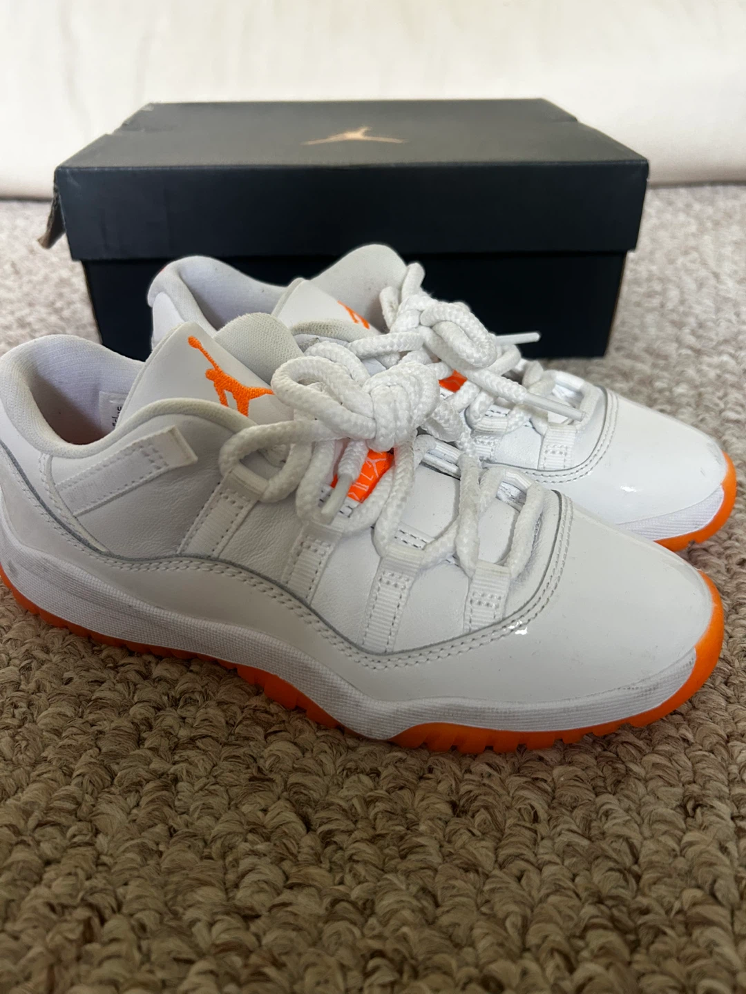 Jordan 11 Retro Low (PS) White Bright Citrus Toddler Shoes - photo 2