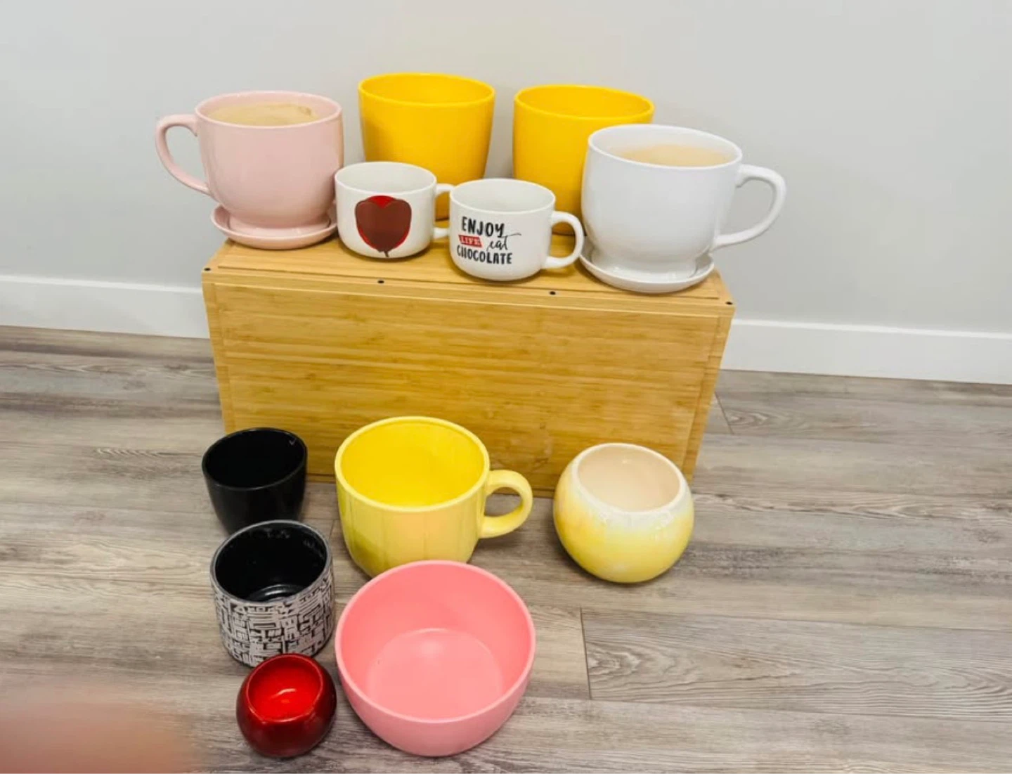 Assorted ceramic empty 16 plant pot