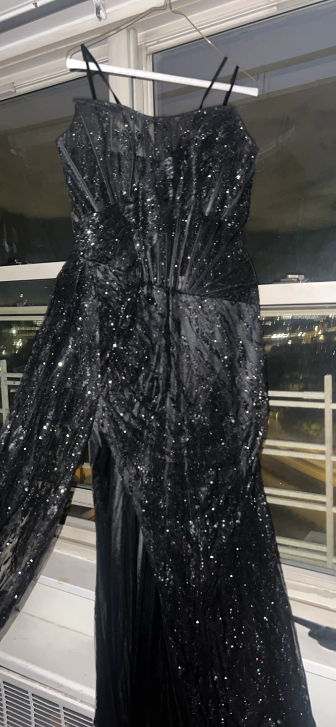 Black sequin prom dress (Negotiable) - photo 3