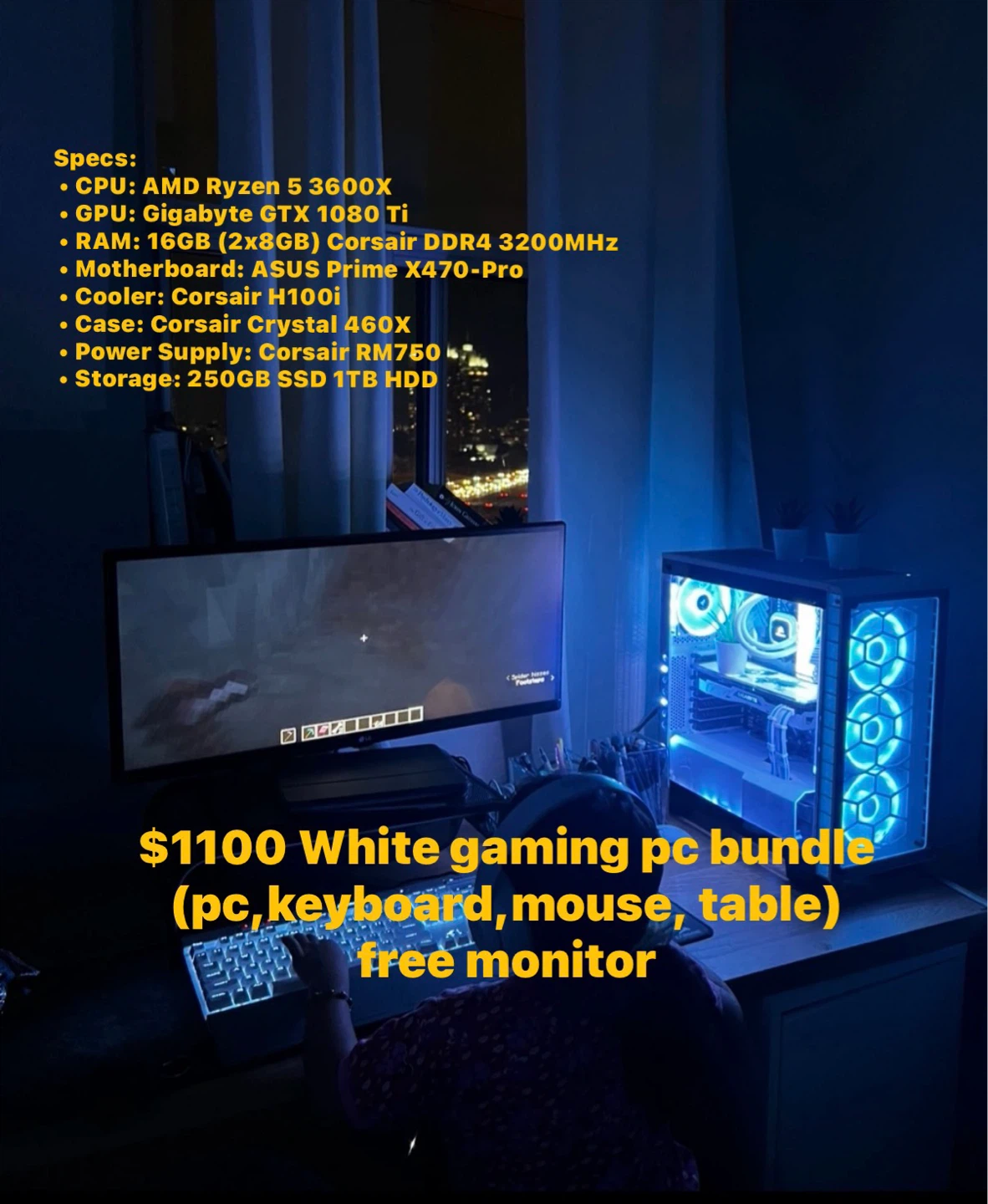 White Gaming PC Bundle
