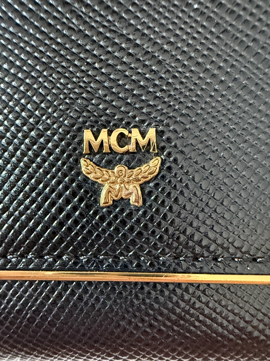 MCM Black Leather Trifold Wallet - photo 2