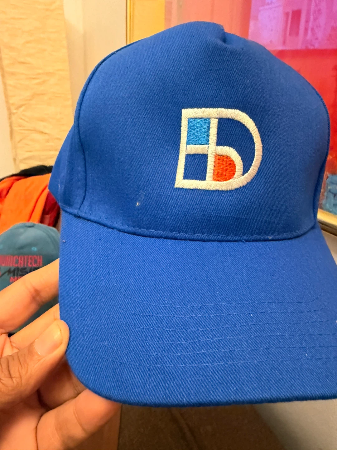 Blue Baseball Cap with Logo