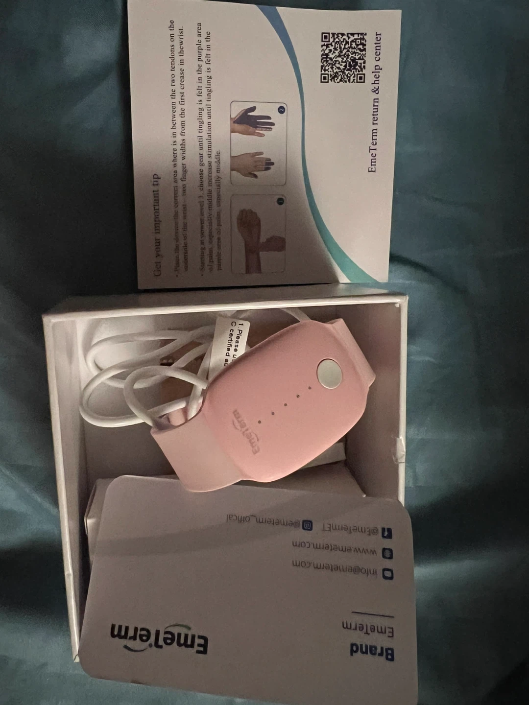 EmeTerm Anti-Nausea Wristband - Pink - photo 2