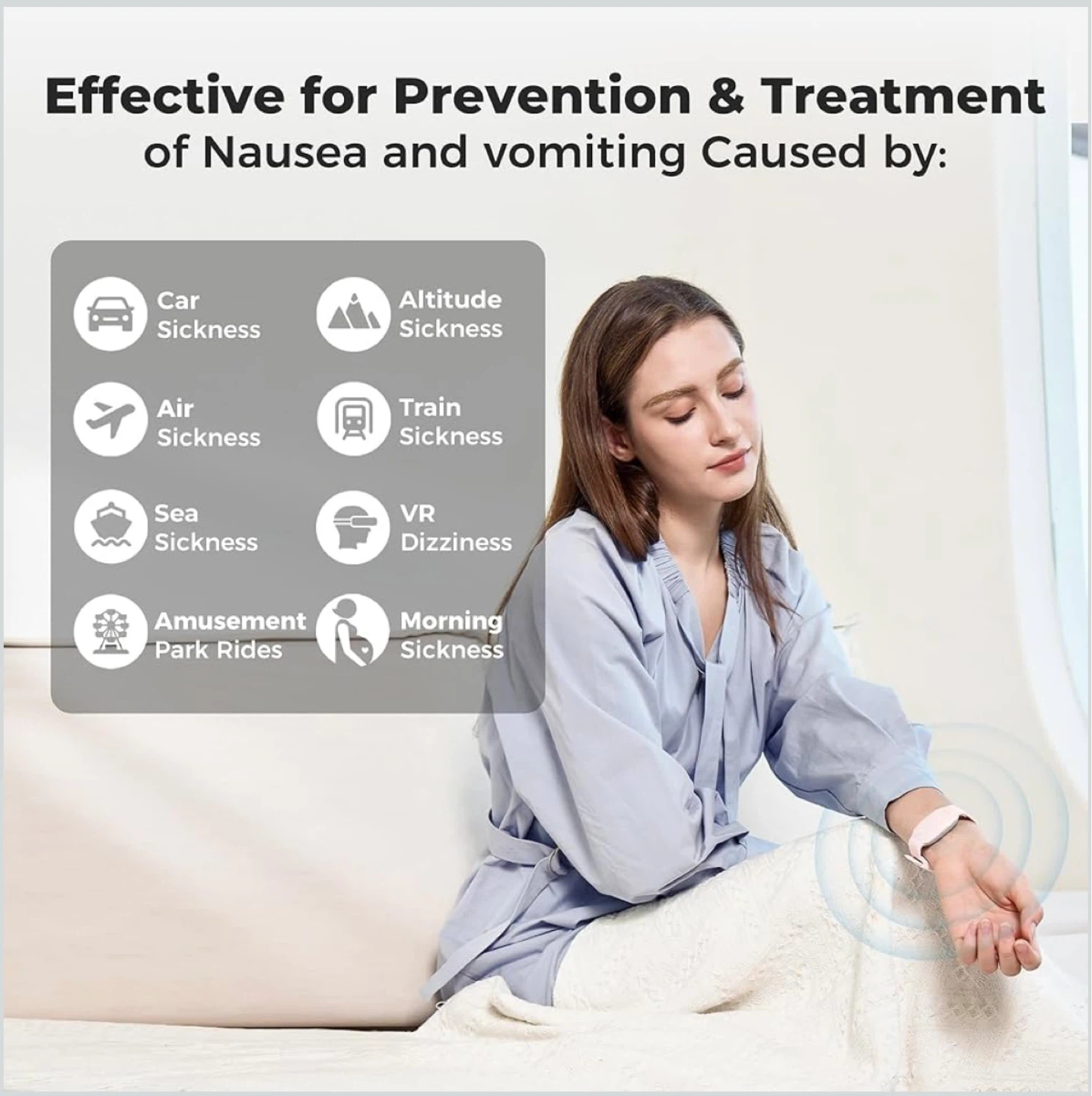 EmeTerm Anti-Nausea Wristband - Pink - photo 5