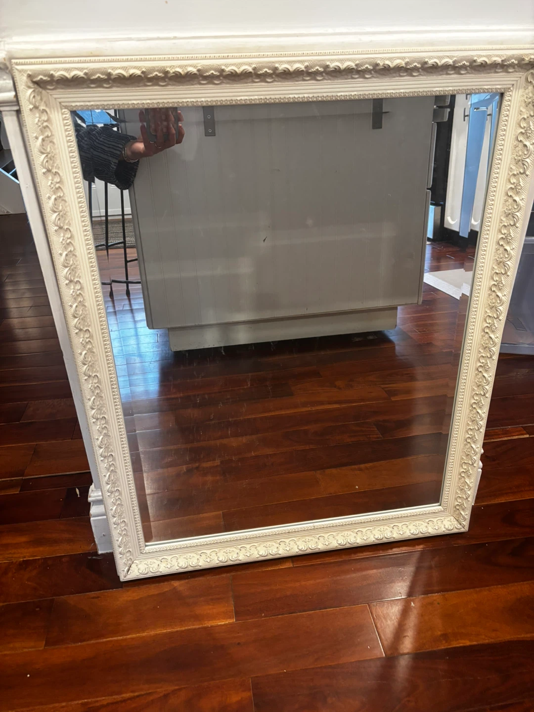 Ornate Cream Framed Wall Mirror