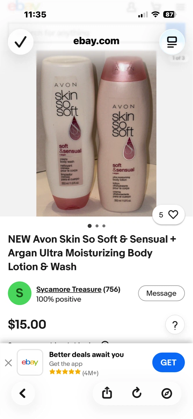 NEW Avon Skin So Soft Body Lotion & Wash Set - photo 2