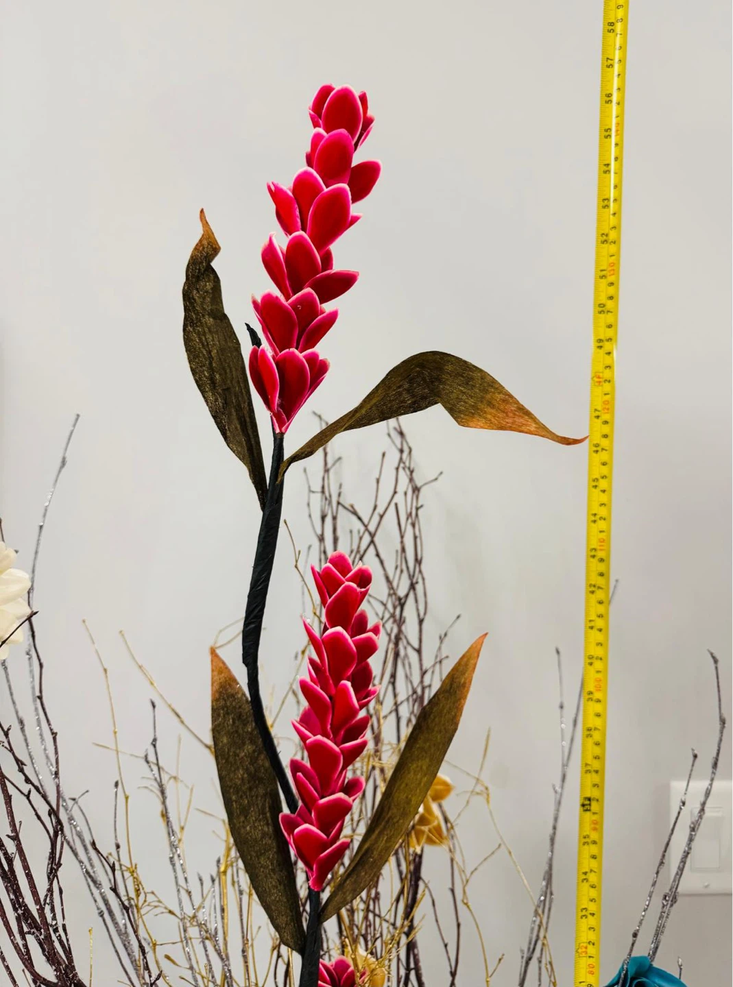 Decorative Floral Arrangement in Glass Vase