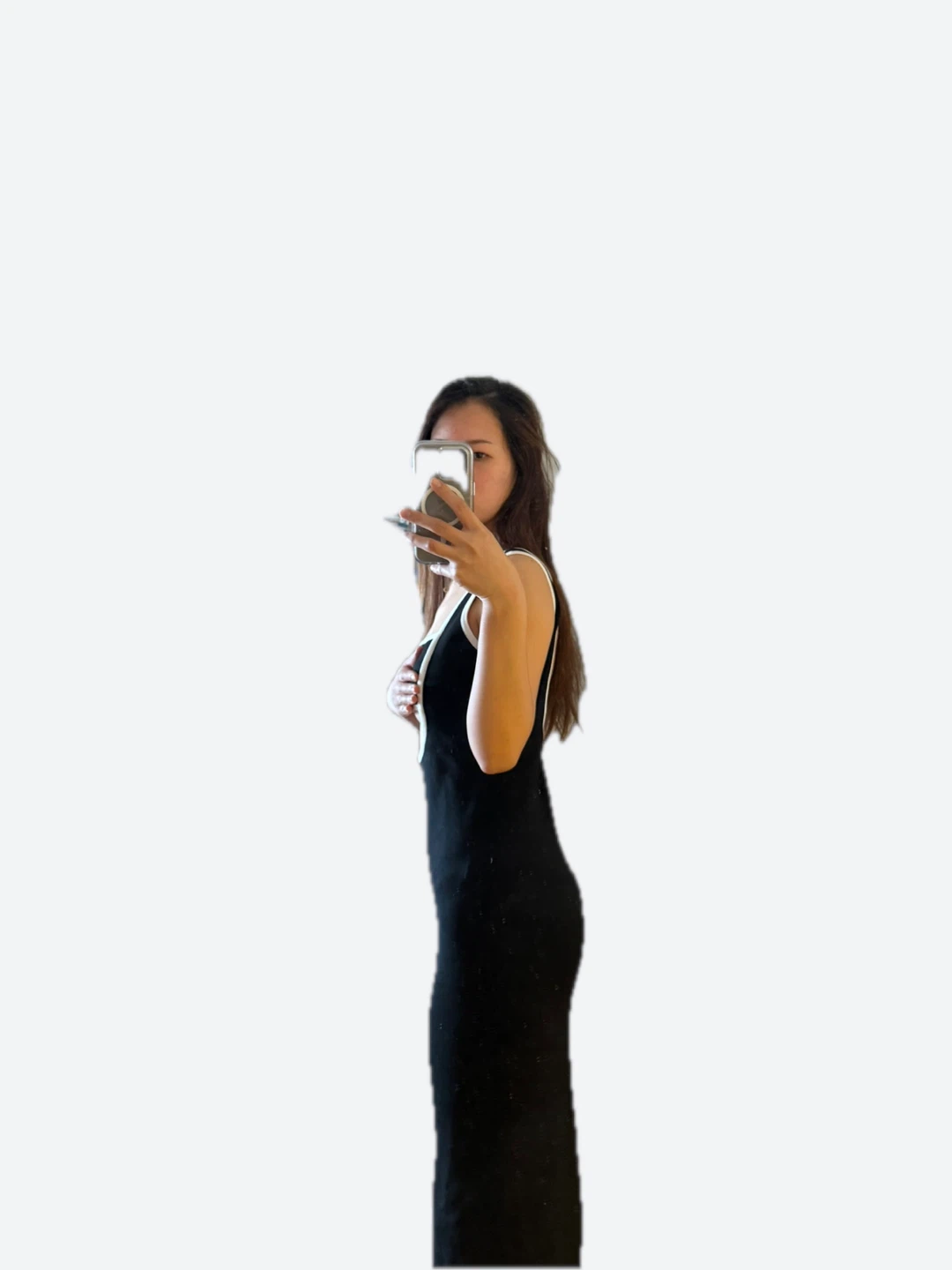 Black Maxi Dress with White Trim - photo 3