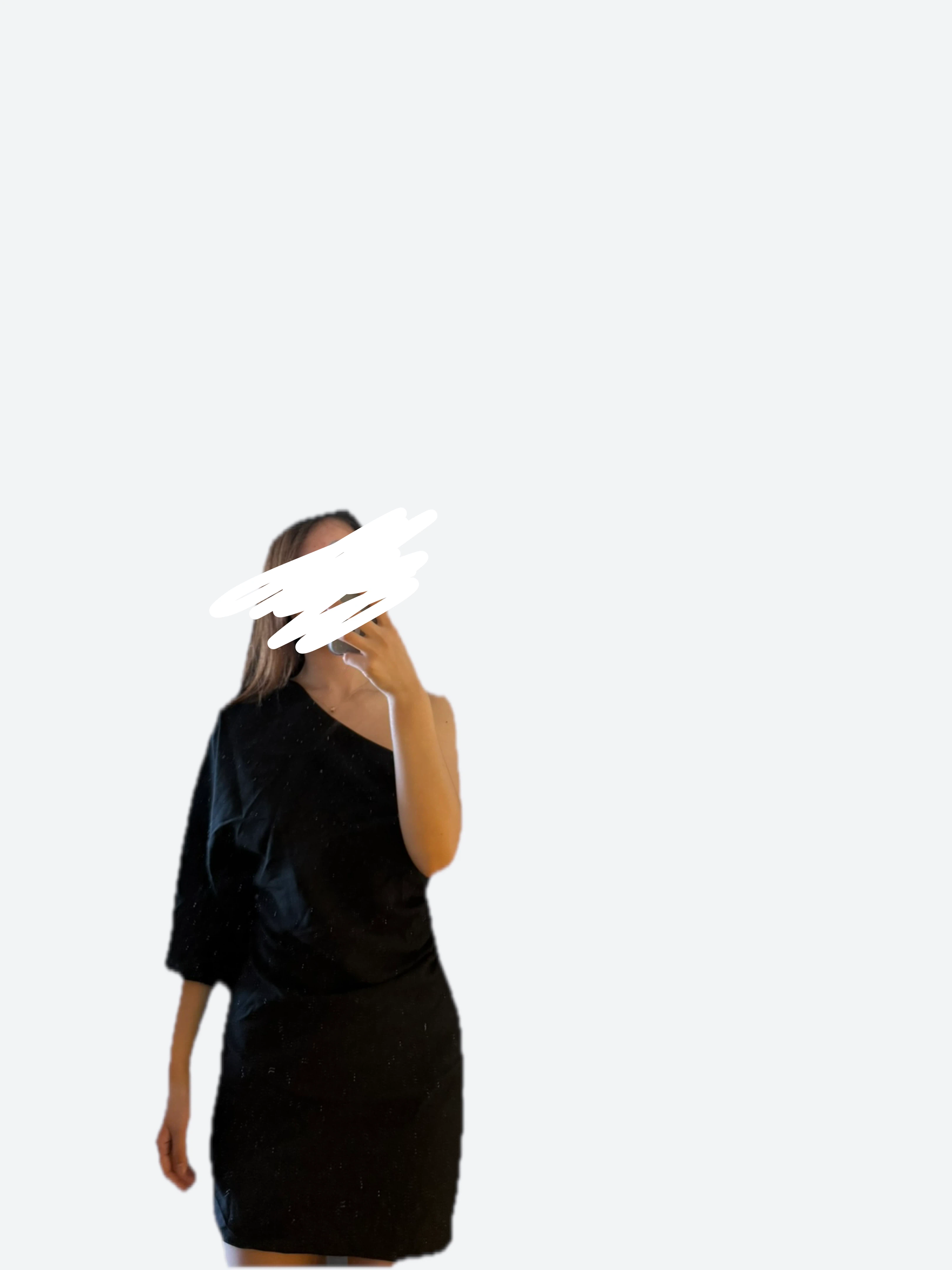 Zara Black  One-Shoulder Dress
