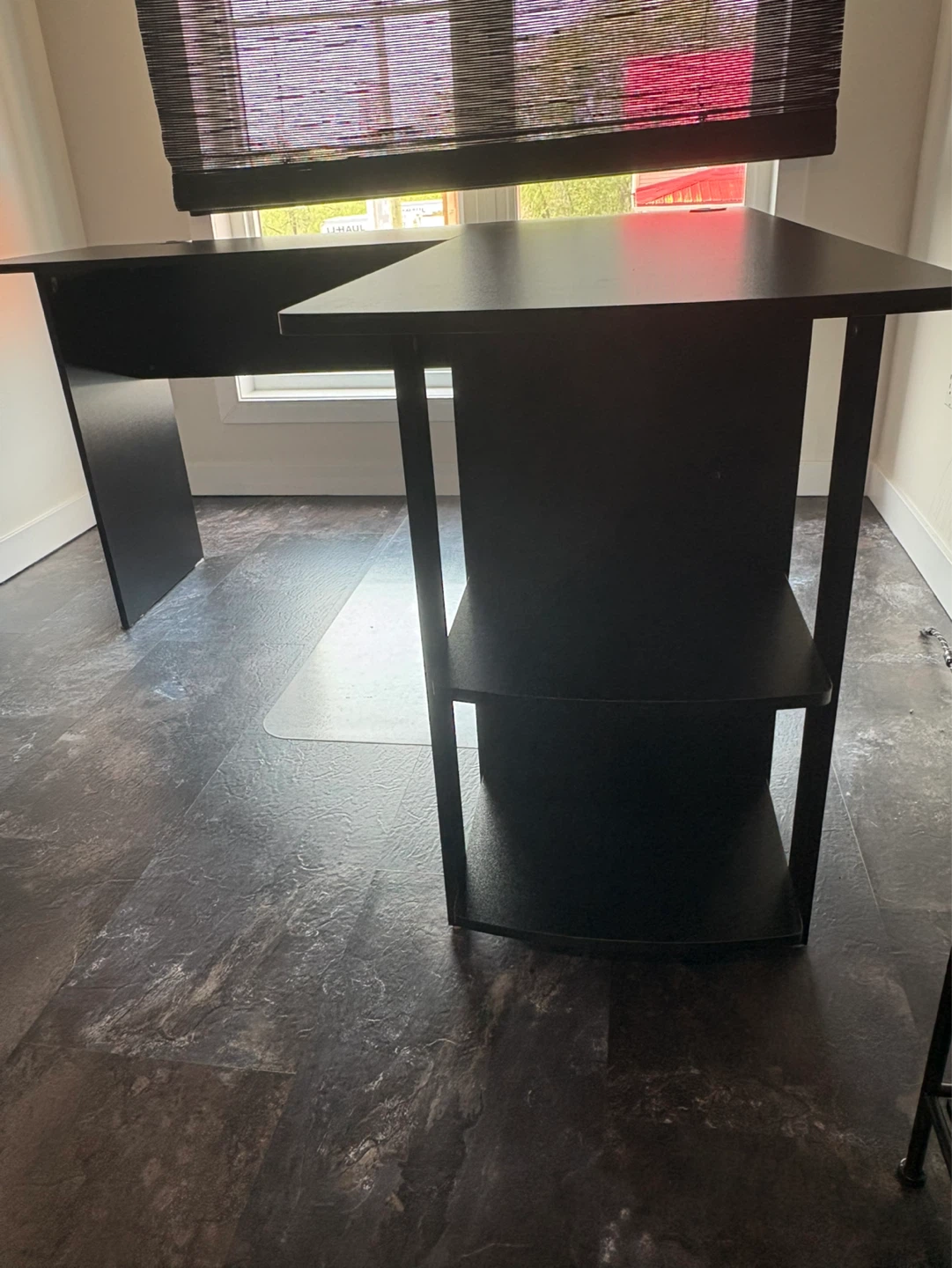 Black L-Shaped Desk - photo 2