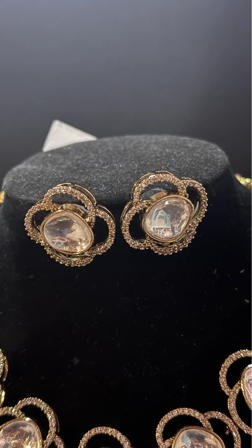 Moissanite three piece choker set - photo 3