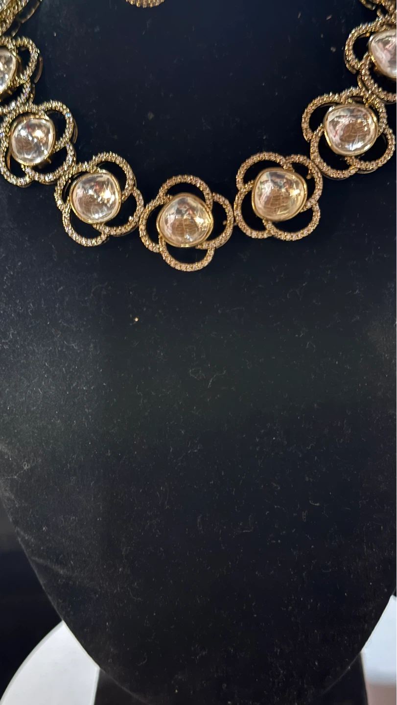 Moissanite three piece choker set - photo 2