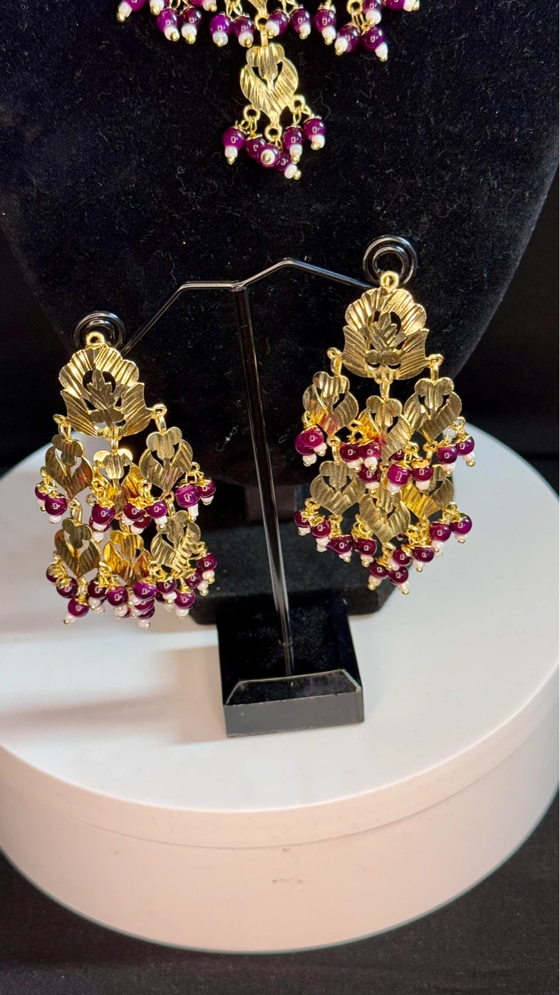 Jadau purple four piece set - photo 4