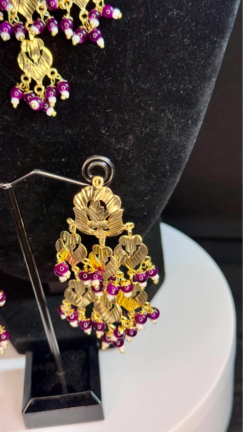 Jadau purple four piece set - photo 5