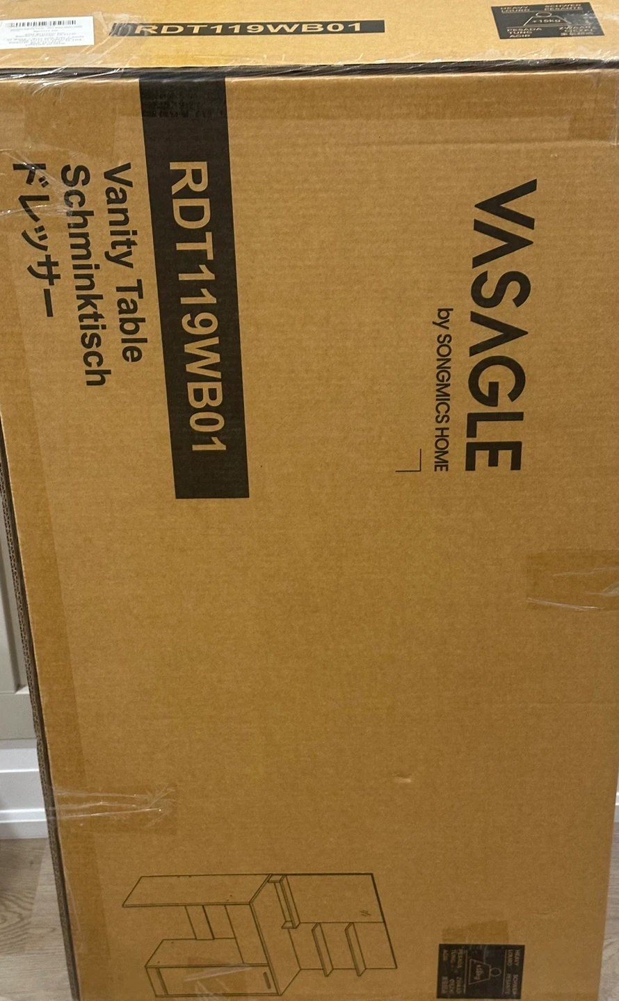 Brand new VASAGLE White makeup vanity adult - photo 4