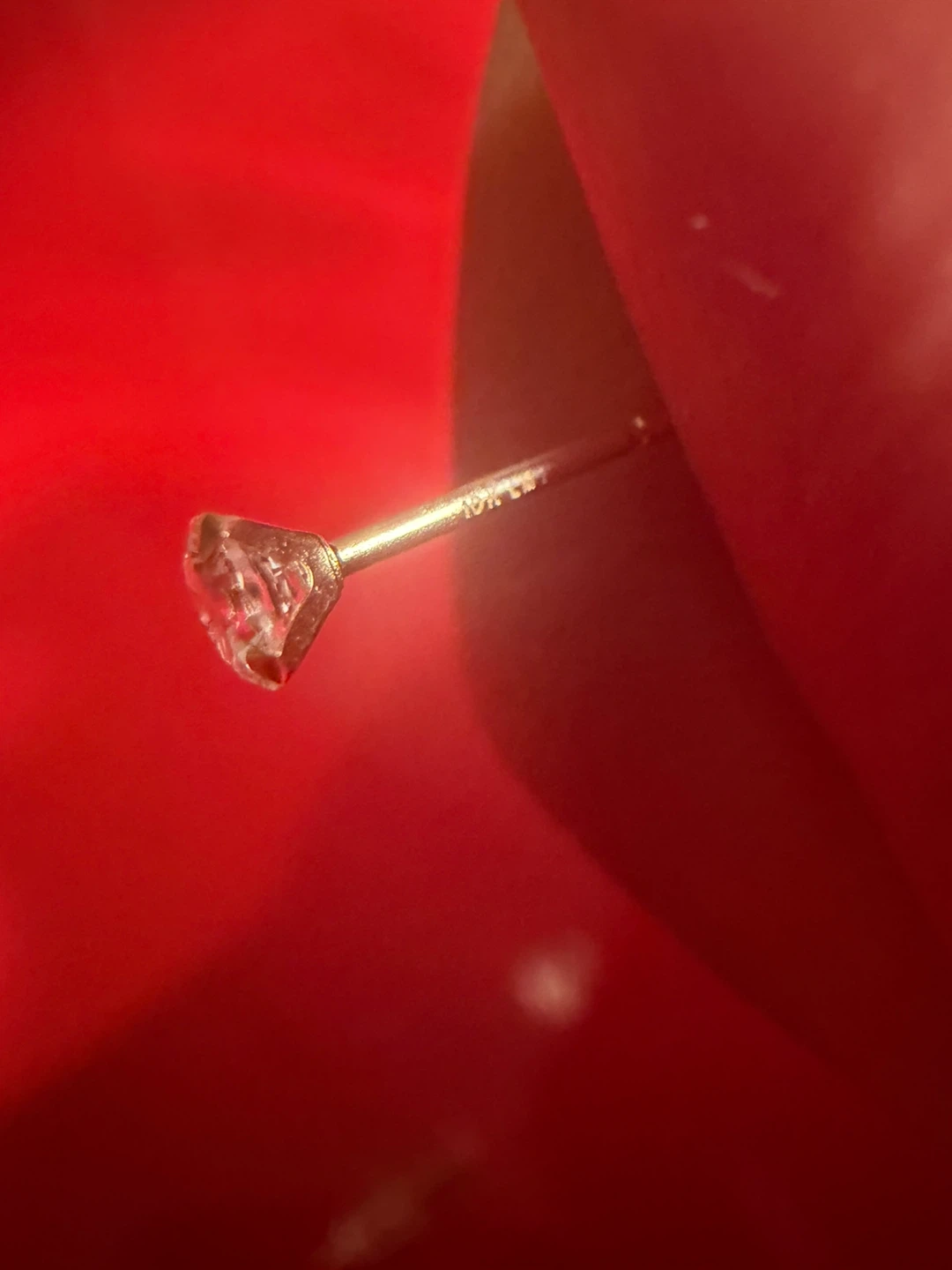 10K Gold Stud Earrings with Moissanite - photo 4