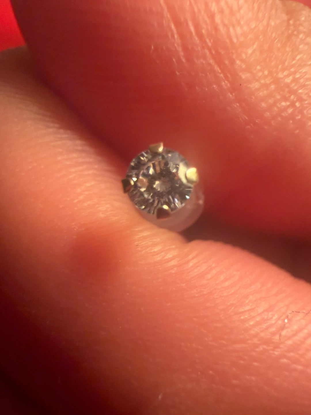 10K Gold Stud Earrings with Moissanite - photo 3