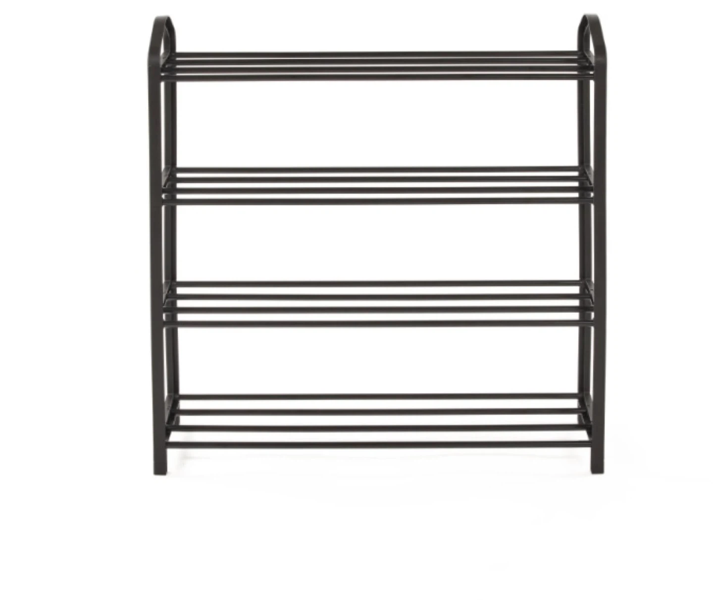4-Tier Black Metal Shoe Rack - photo 2