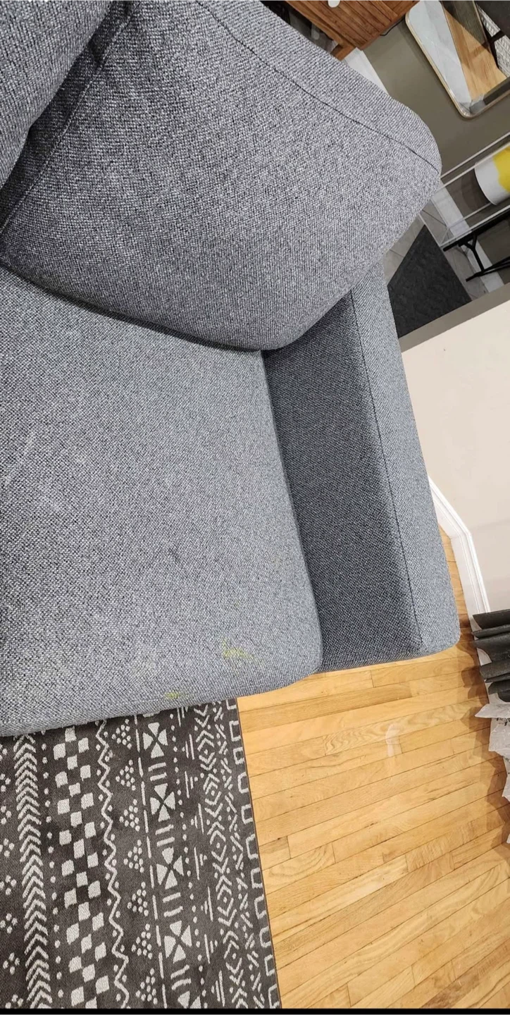 A Grey Sectional Sofa with Ottoman - photo 2