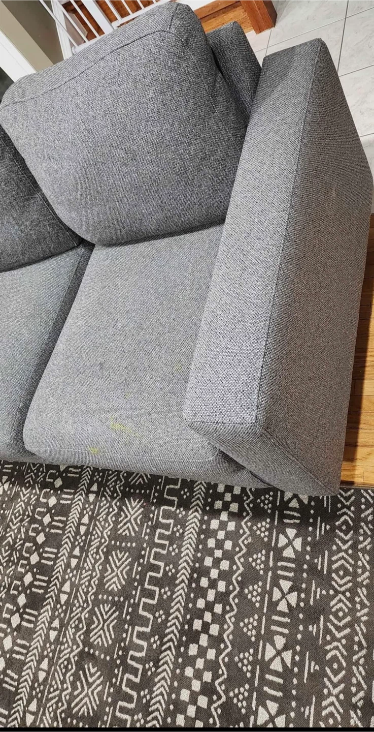 A Grey Sectional Sofa with Ottoman - photo 3