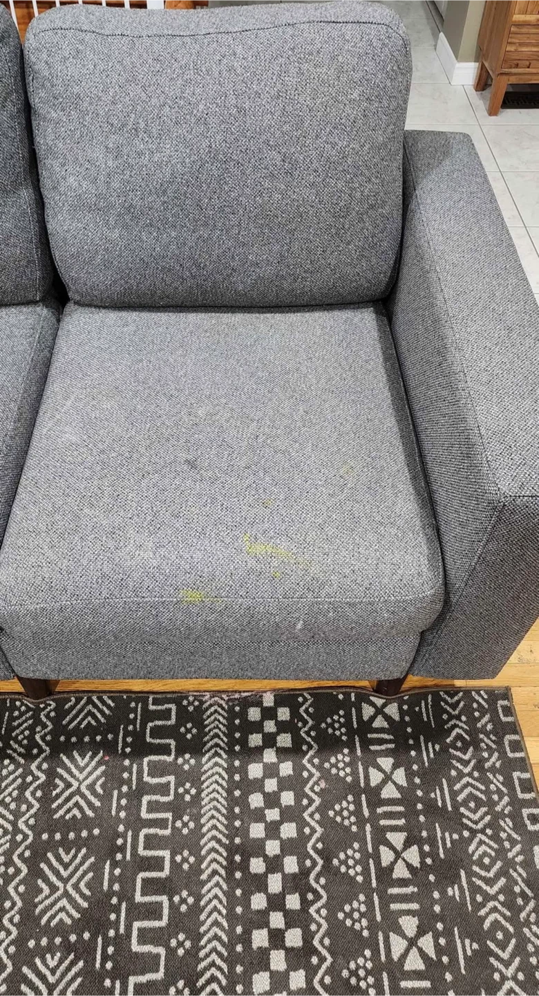 A Grey Sectional Sofa with Ottoman - photo 4