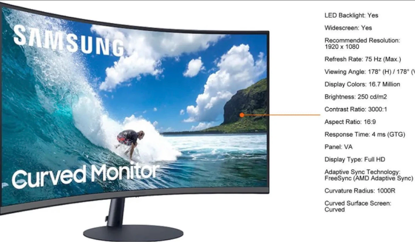 Samsung 32" Curved Monitor - photo 2