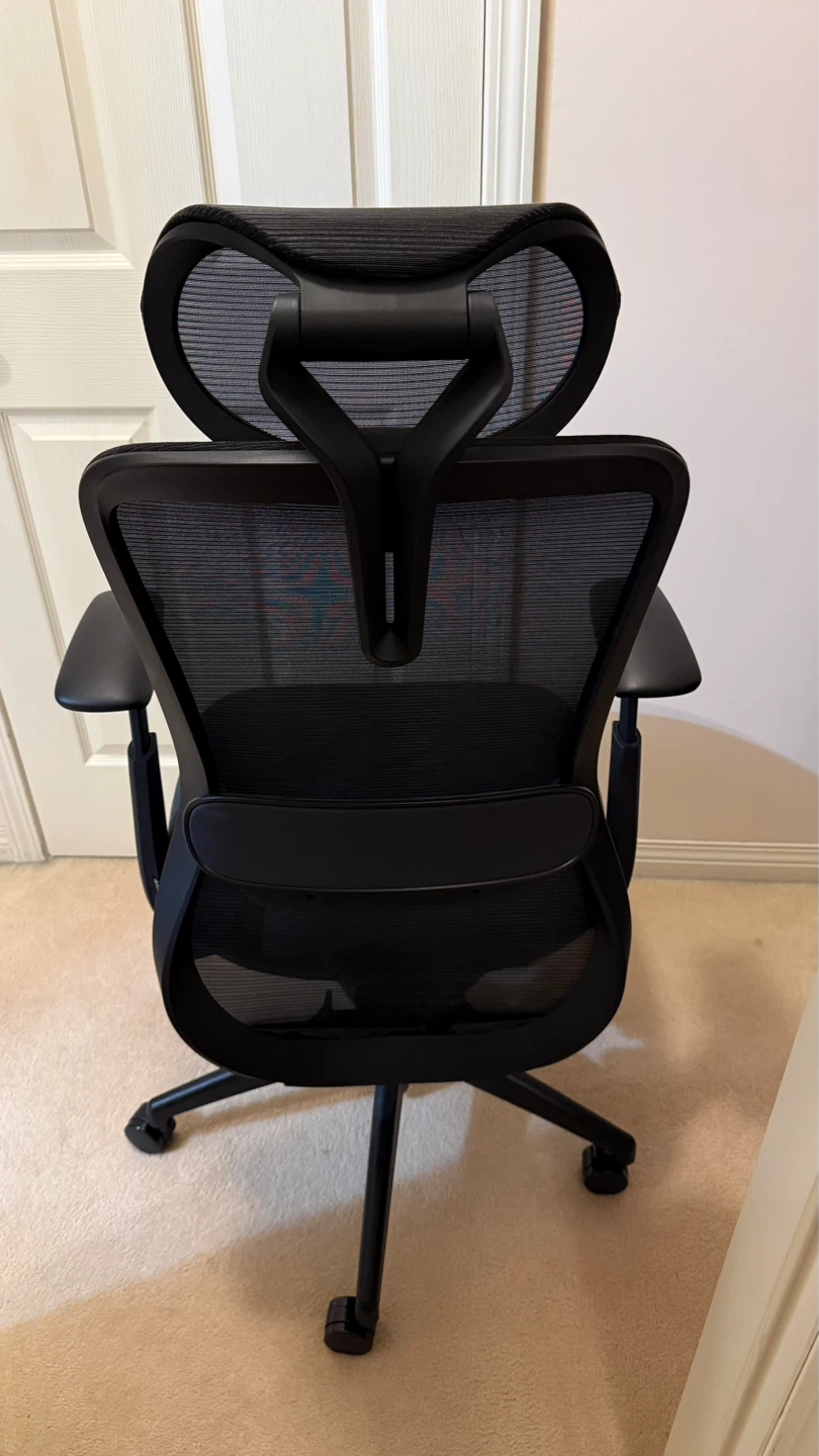 Black Office Chair with Headrest - photo 2