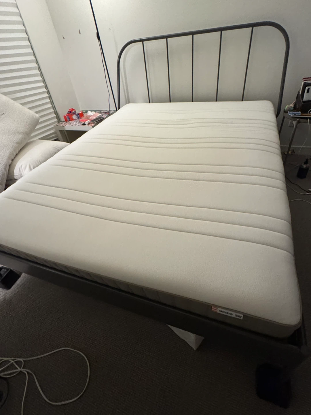 IKEA queen size bed frame and mattress - photo 2