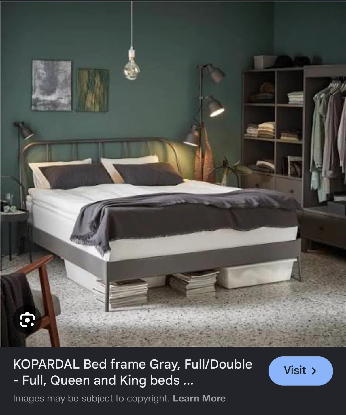 IKEA queen size bed frame and mattress