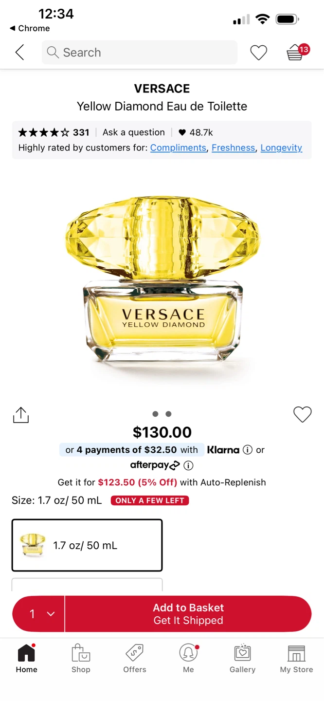 Versace Yellow Diamond perfume  50ML - photo 5