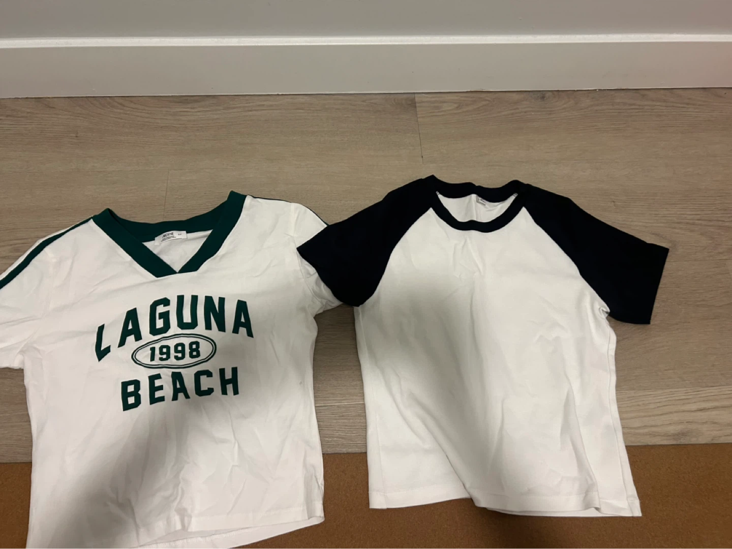 Two T-Shirts: Laguna Beach Graphic Tee & Baseball Tee