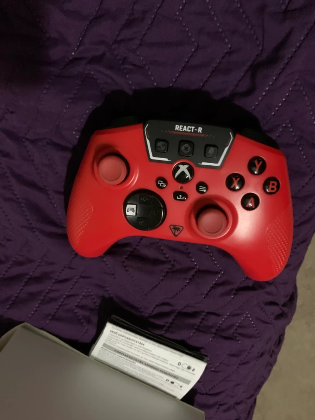 Red "REACT-R" Gaming Controller