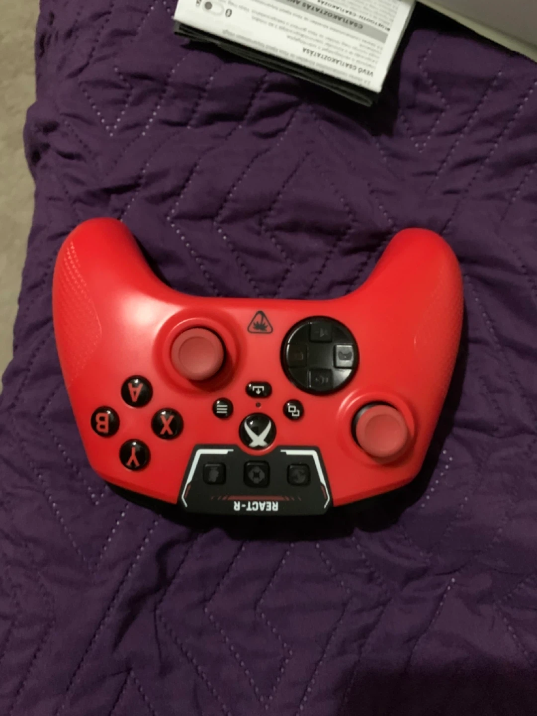 Red "REACT-R" Gaming Controller - photo 2