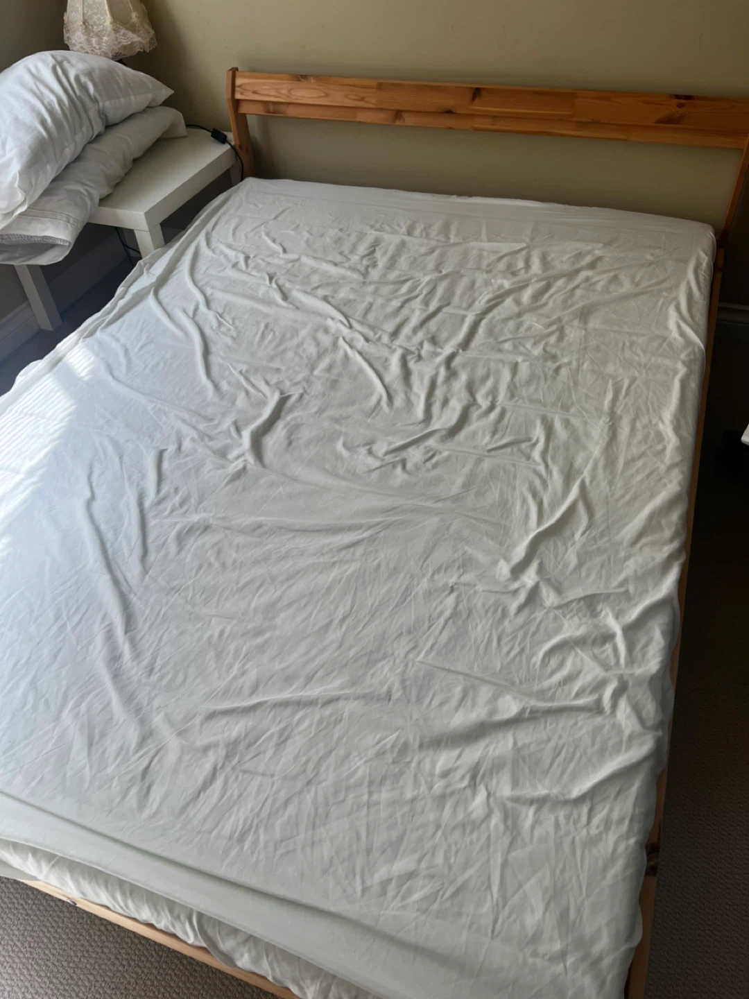 IKEA bed frame and mattress - photo 2
